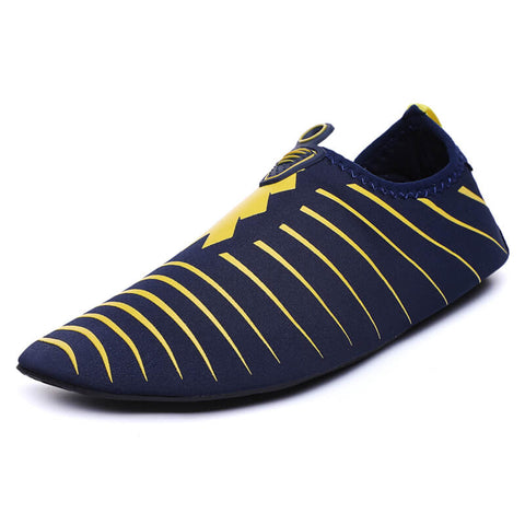 Zapatos de playa de verano azul amarillo