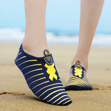 Zapatos de playa de verano azul amarillo